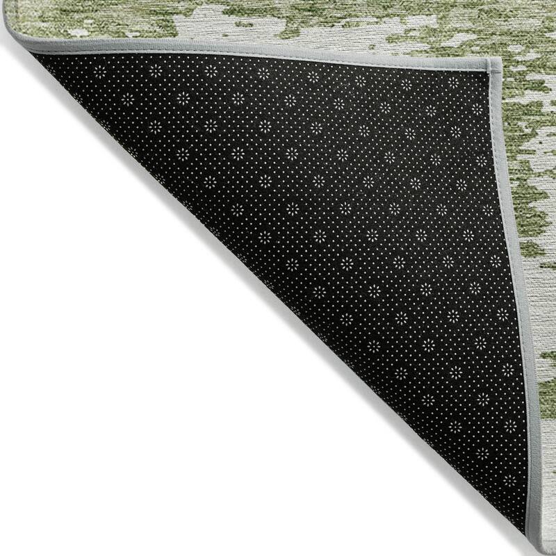 Machine Washable Indoor/ Outdoor Abstract Pixels Chantille Rug