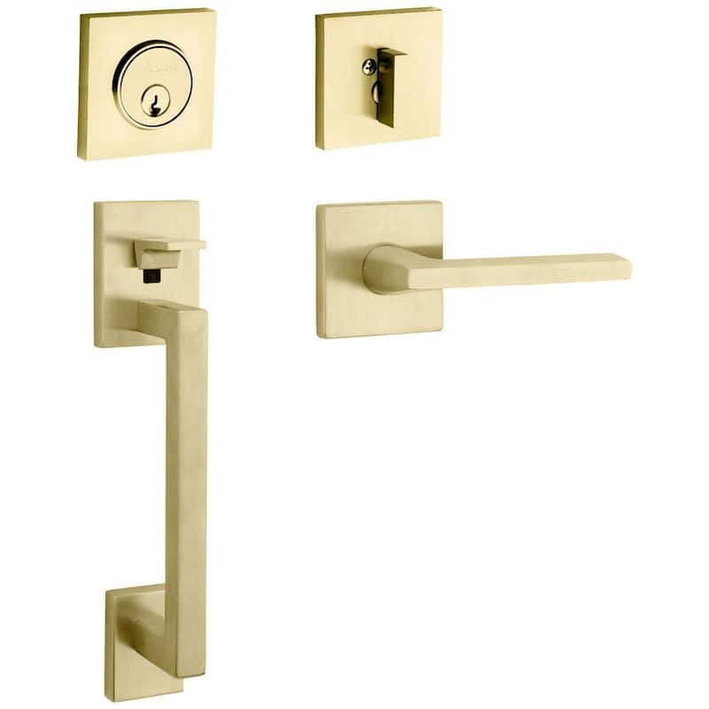 Baldwin Minneapolis Right Handed Single Cylinder Keyed Entry Sectional - Lifetime Satin Brass
