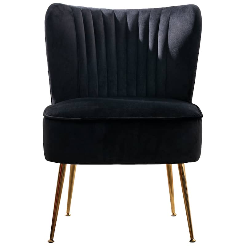 Farrah Upholstered Velvet Polyester Living Room Set With 22 inch Accent Chairs (3-Piece)