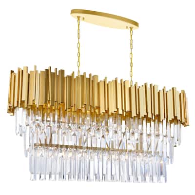 Deco 9 Light Pool Table Light With Medallion Gold Finish - Medallion Gold