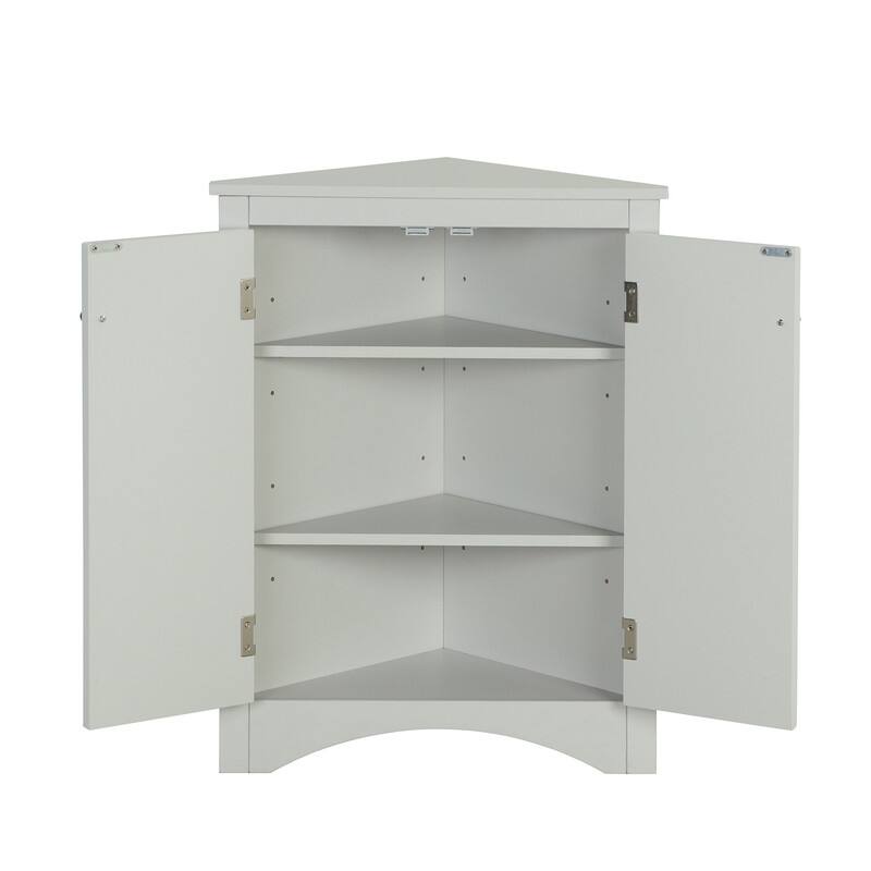 Triangle Bathroom Storage Cabinet with Adjustable Shelves