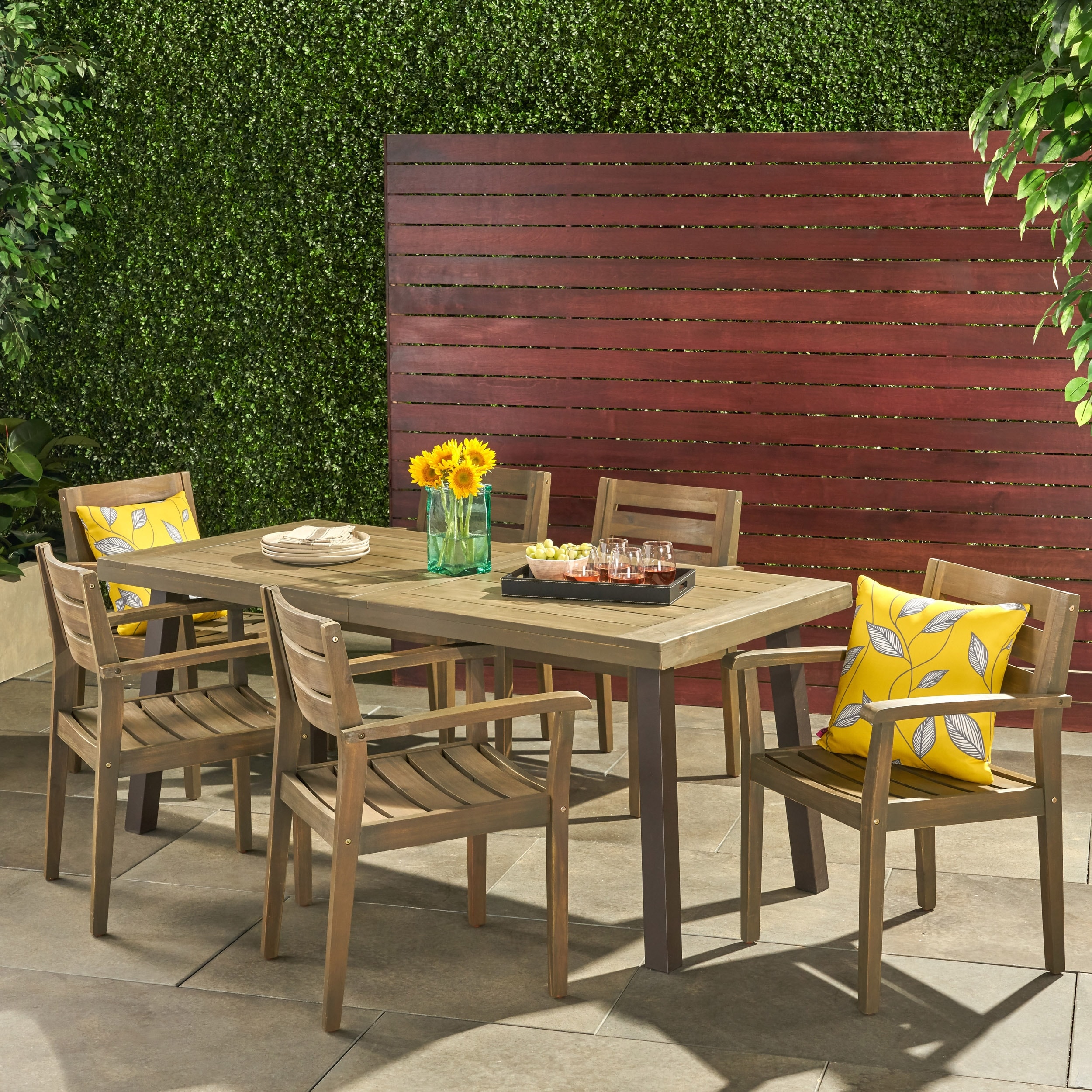 Avon Acacia Outdoor 7-piece Patio Dining Set by Christopher Knight Home