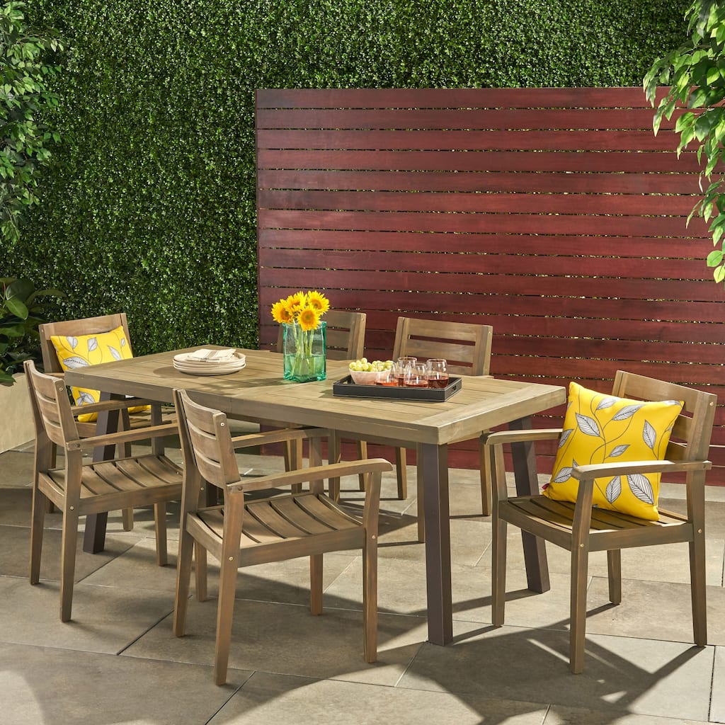 Avon Acacia Outdoor 7-piece Patio Dining Set by Christopher Knight Home