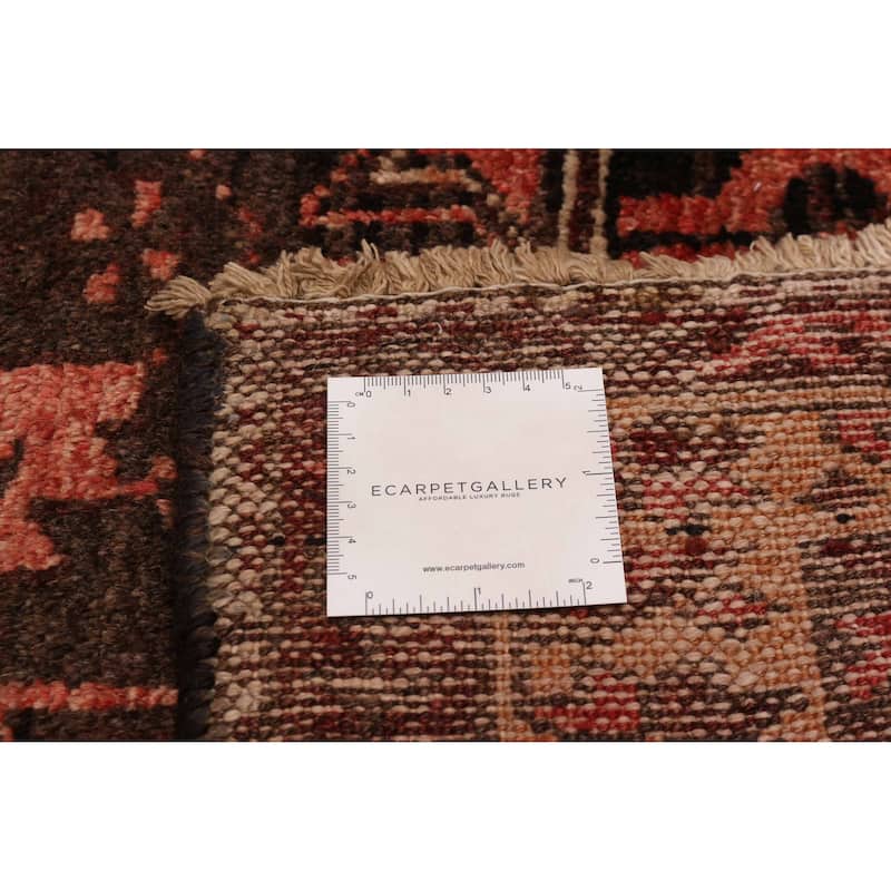 ECARPETGALLERY Hand-knotted Andelz Black, Red Wool Rug - 3' 6" x 9' 2"
