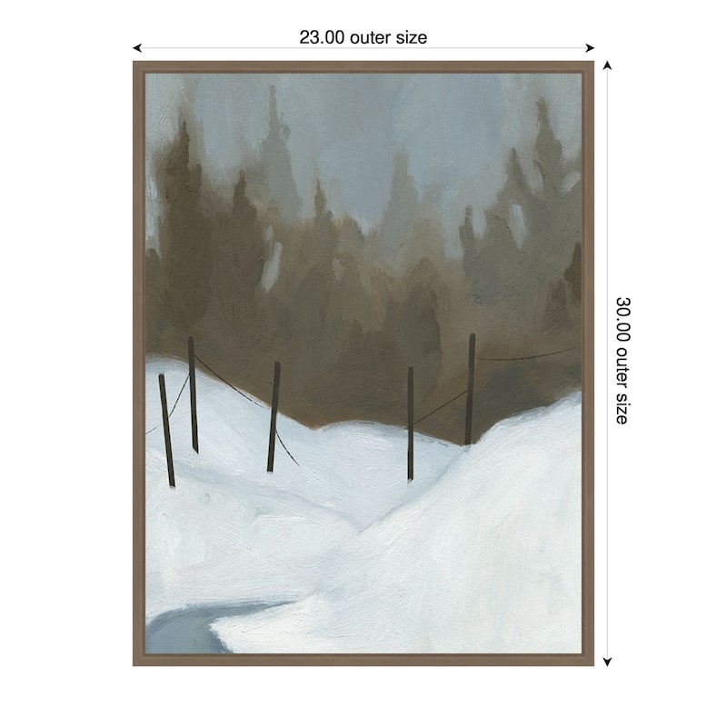 Deep Snow III by Jacob Green (23 x 30 in.), Framed Canvas Wall Art Print - Sylvie Dark Gold