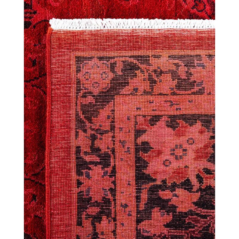 Overdyed, One-of-a-Kind Hand-Knotted Area Rug - Orange - 8' 3" x 10' 4"