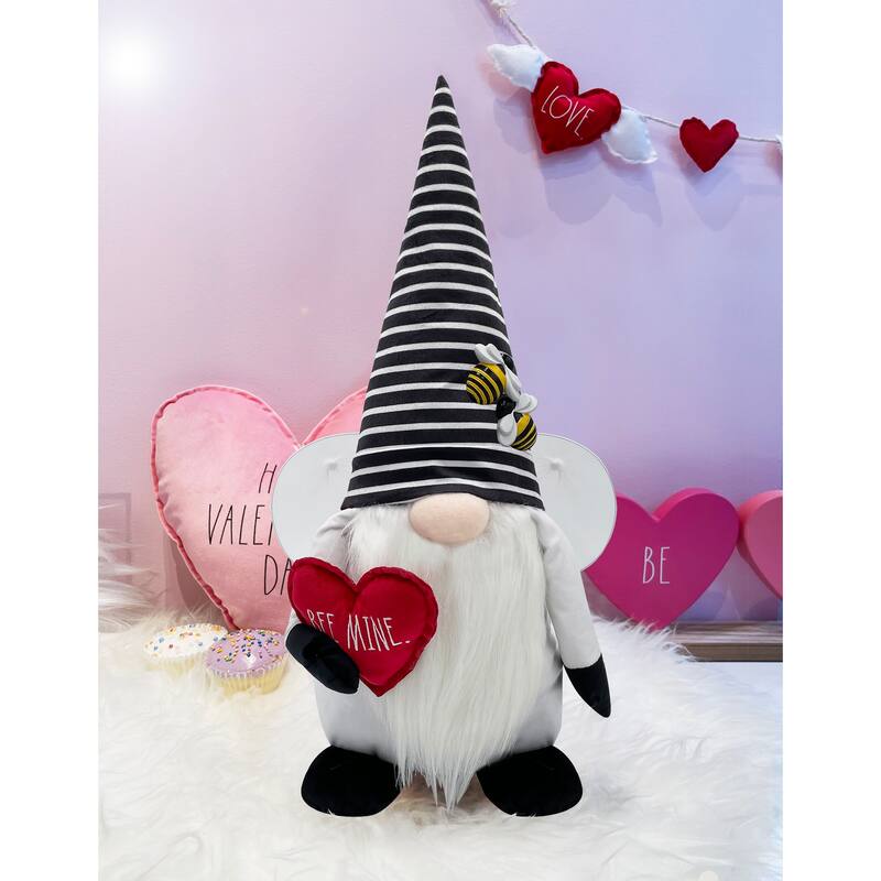 Rae Dunn Plush Gnome - Valentine's Day Themed - BEE MINE