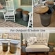 preview thumbnail 13 of 29, Glitzhome Set of 2 Industrial Farmhouse Outdoor Stool Storage Ottomans