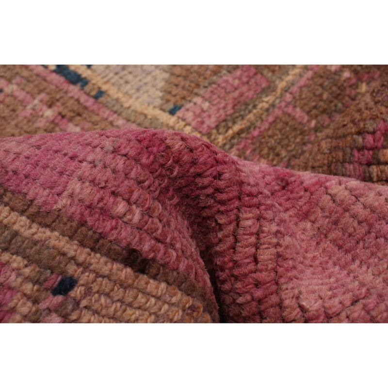 ECARPETGALLERY Hand-knotted Melis Vintage Pink Wool Rug - 3'8 x 11'1