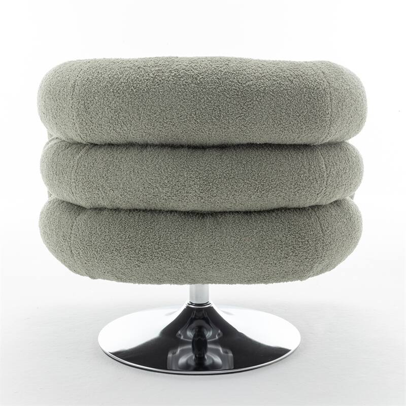 Modern Single Swivel Upholstered Sofa Chair with Base