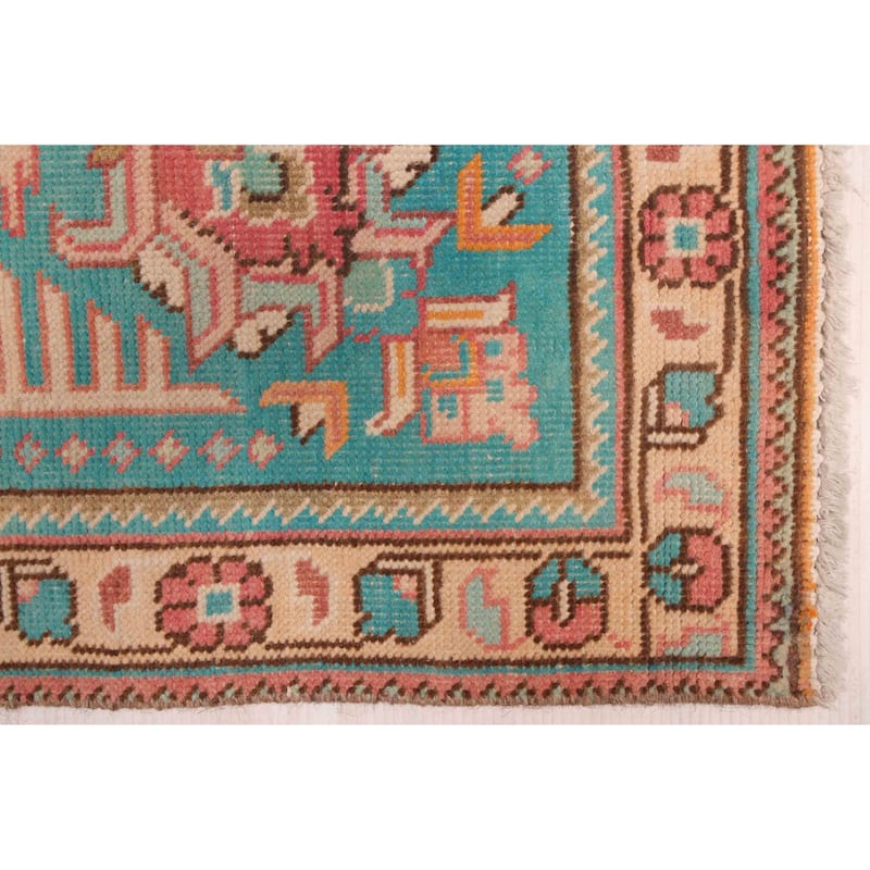 ECARPETGALLERY Hand-knotted Antalya Vintage Pink Wool Rug - 7'6 x 10'9