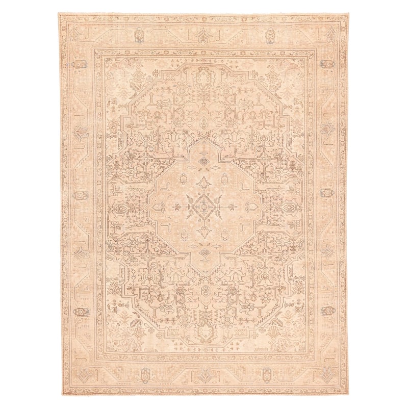 ECARPETGALLERY Hand-knotted Antalya Vintage Salmon Wool Rug - 8'0 x 10'10