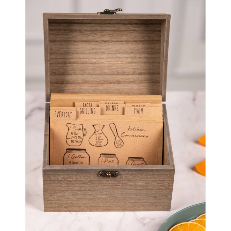 Rae Dunn Antique Recipe Box - Dividers not Included