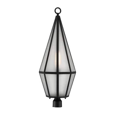 Peninsula 1-Light Outdoor Post Lantern in Matte Black
