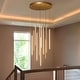 preview thumbnail 7 of 61, 8/12/18-Light Dimmable Integrated LED Chandelier Linear Kitchen Island Light 12-Light 23.6 in.W - Gold