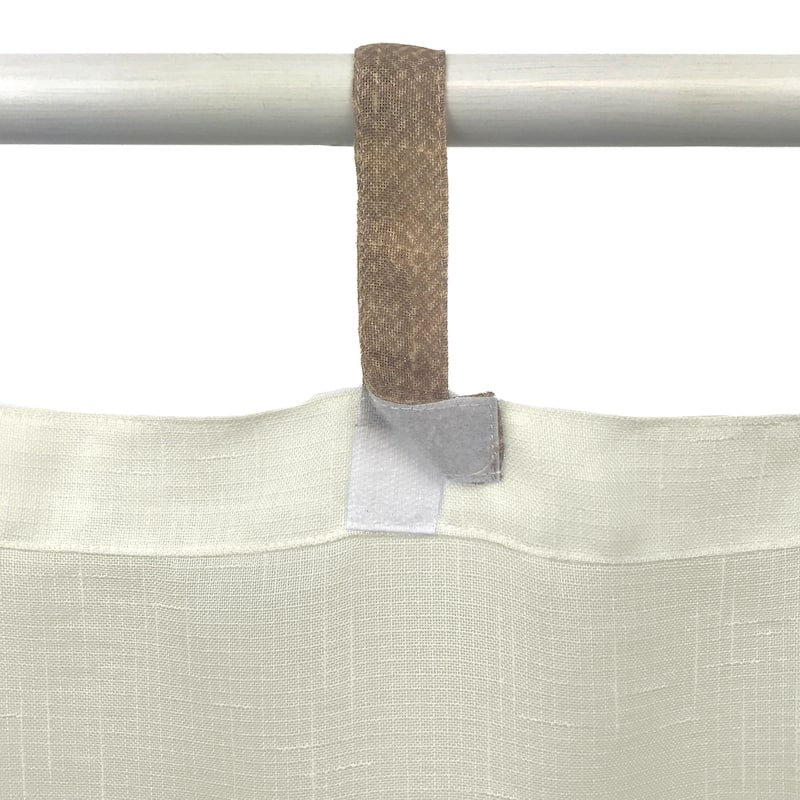 Darien Solid Indoor/Outdoor Sheer Velcro Tab Top Single Window Curtain Panel