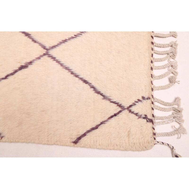 ECARPETGALLERY Hand-knotted Pak Finest Marrakesh Cream Wool Rug - 4'11 x 6'6