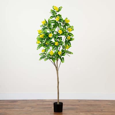 Flowering Citrus Artificial Potted Tree - 6'
