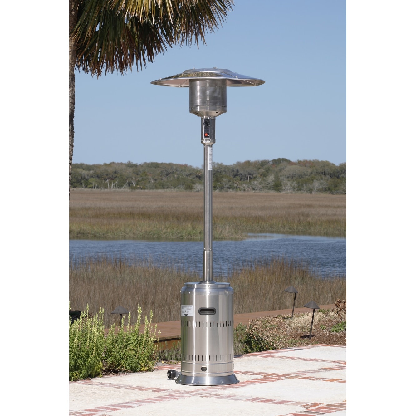 Fire Sense 01775 Stainless Steel Commercial Patio Heater - 304 Stainless Steel