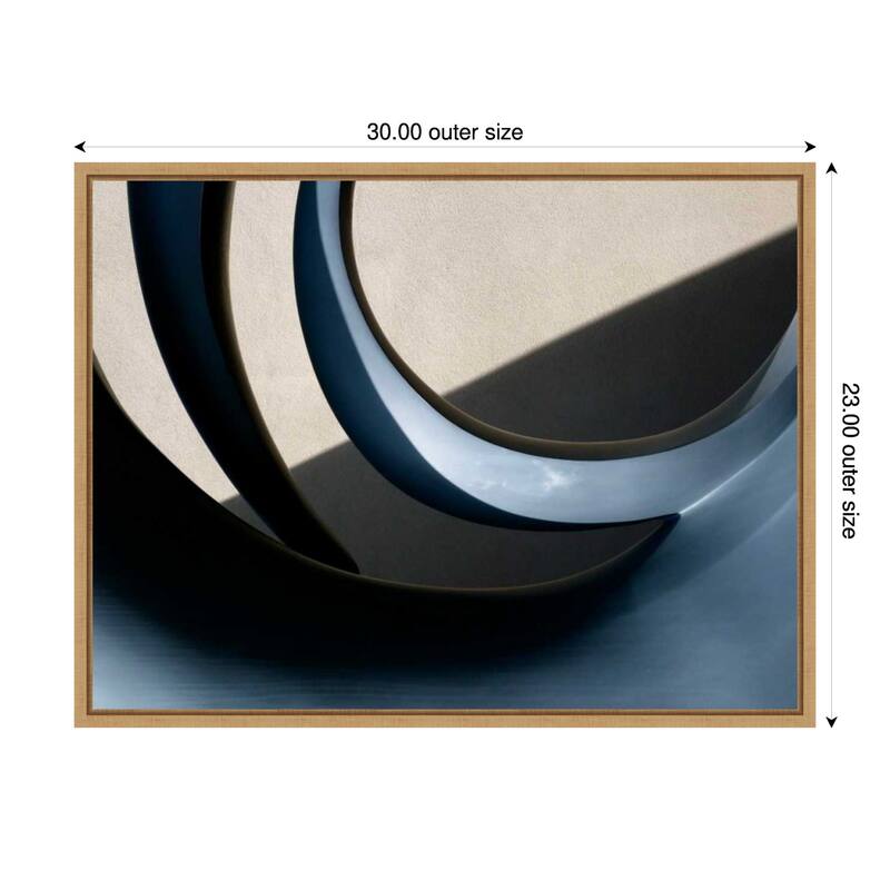 Architectural Curve III by Jim Christensen Framed Canvas Wall Art Print - Sylvie Maple