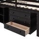 preview thumbnail 54 of 55, Full Size Loft Bed with Retractable Desk, Storage Drawers, and Stairs, Space-Saving