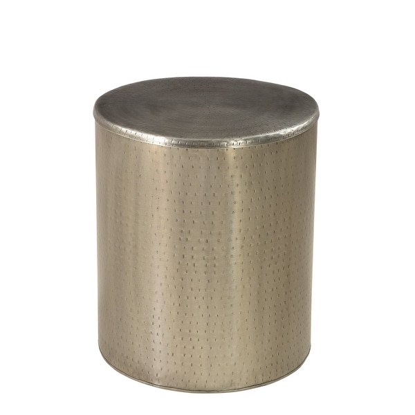 Silver barrel sales side table