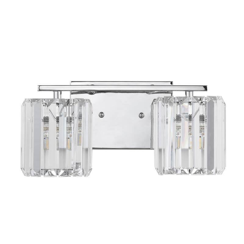 Spaulding Prism Vintage Metal/Glass Classic Glam LED Vanity Light, by JONATHAN Y