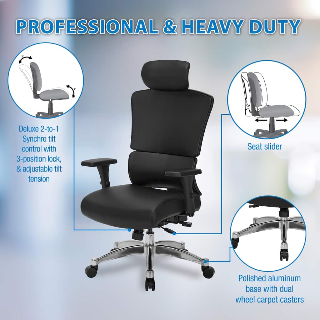 Managers Chair with Adjustable Headrest