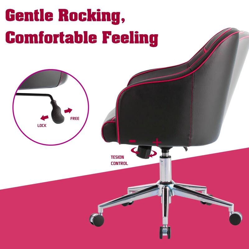 Costway Office Chair Task Desk Swivel Adjustable Height w/ Massage