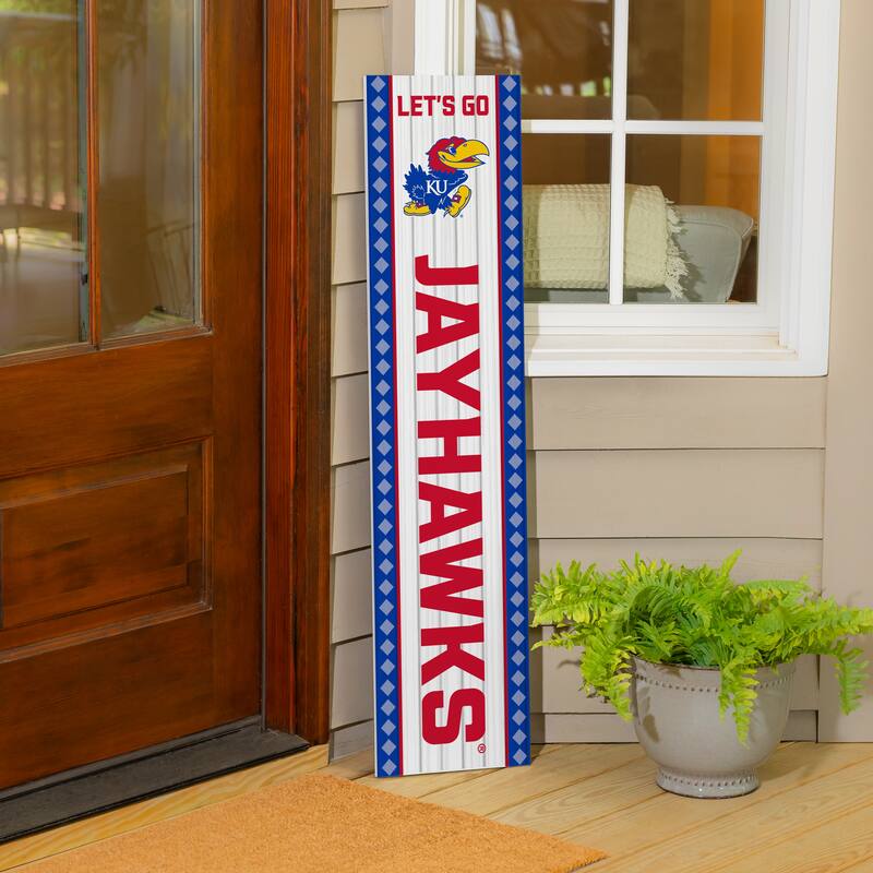 47" Double Sided Seasonal Porch Leaner, University of Kansas - 47" x 11.25"