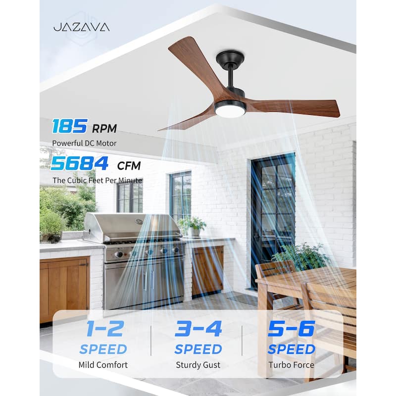52"or 62" Diammable Ceiling Fan with Light,DC Motor and Remote