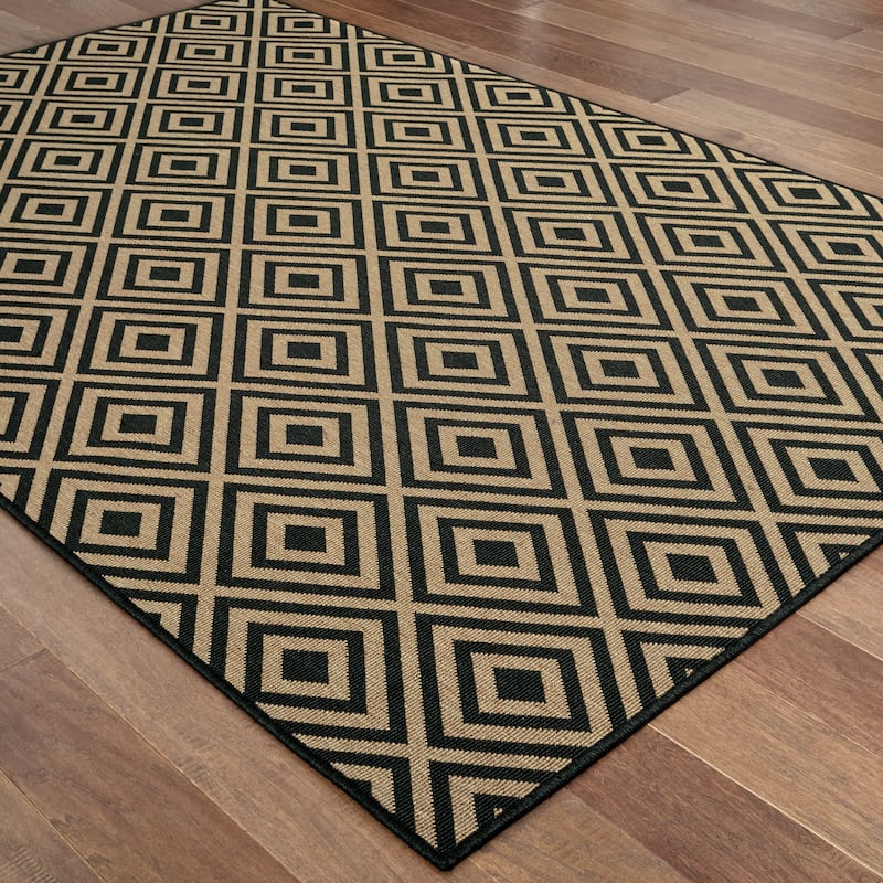 Style Haven Marianna Geometric Diamond Indoor Outdoor Rug