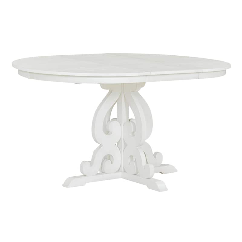 Extendable Table with a 16-inch Leaf and 4 Upholstered Chairs