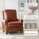preview thumbnail 56 of 57, Cigar Mid-century Modern Genuine Leather Recliner with Solid Wood Legs and Nailhead Trim Set of 2 by HULALA HOME