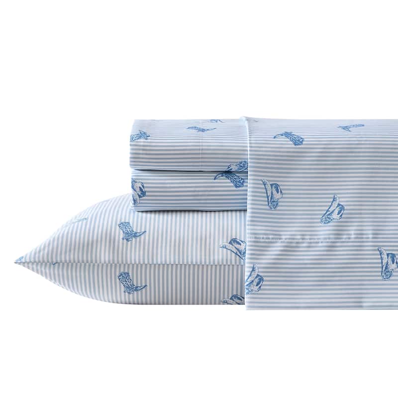 Wrangler Printed Novelty Sheet Sets - Cowboy Pinstripe Blue - King
