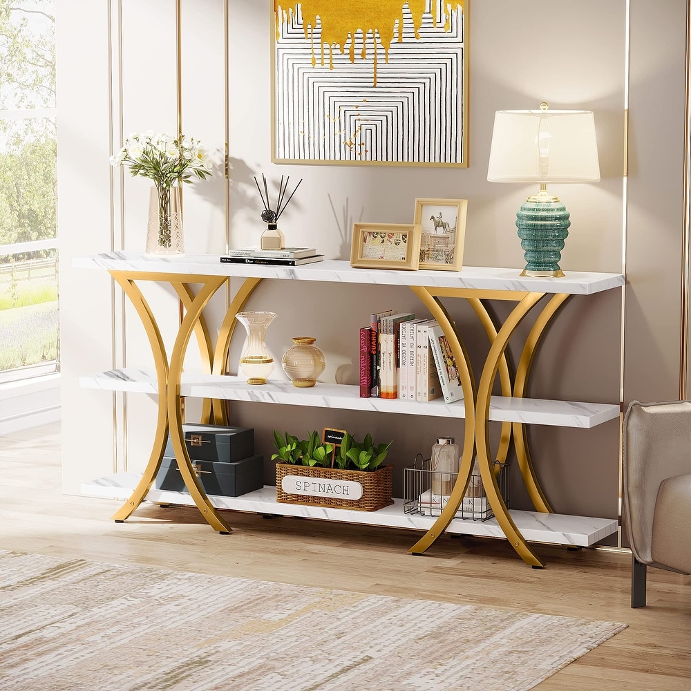 Majaci gold store console table