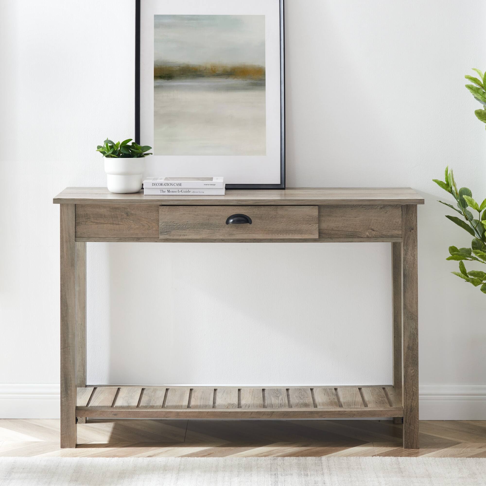 Middlebrook Designs 48 Inch Rustic Farmhouse Entry Table Overstock 16005305