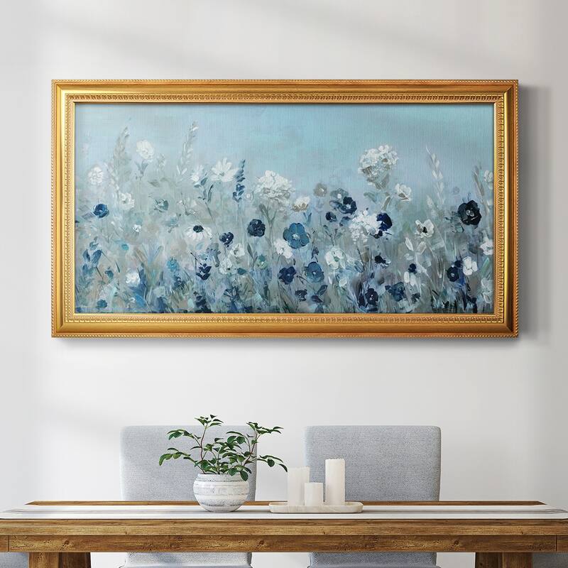 Teal Light Garden Premium Framed Canvas- Ready to Hang