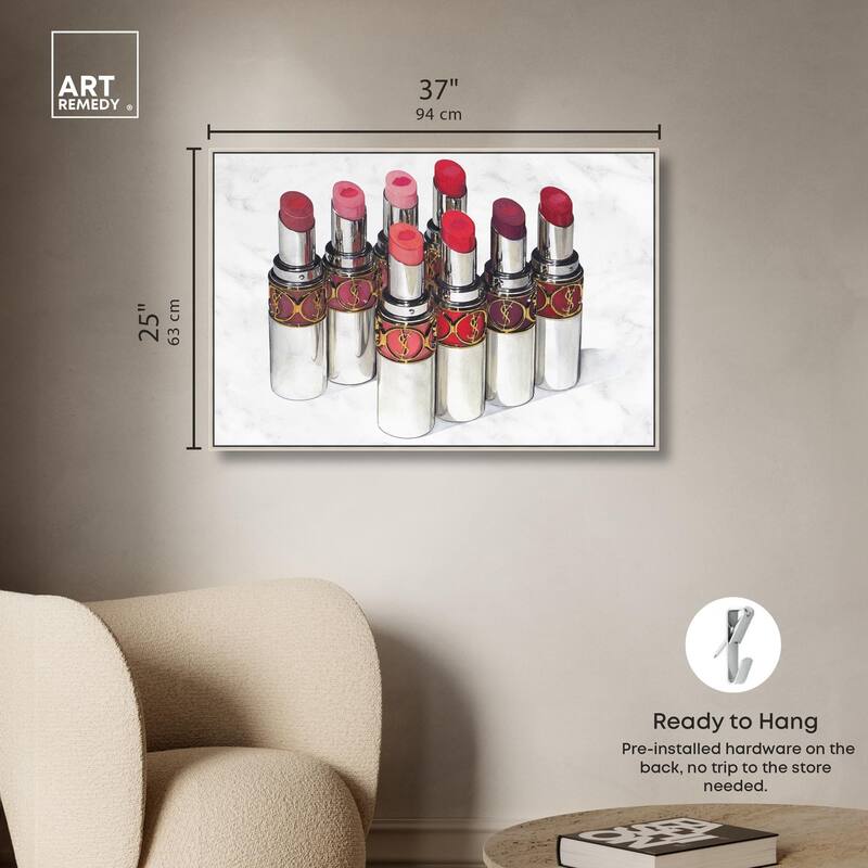 Doll Memories - Lipsticks 22 Canvas by Art Remedy