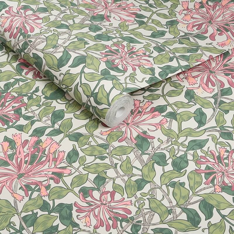 William Morris Honeysuckle Blossom Wallpaper
