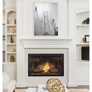 Kate and Laurel Sylvie Sailboats L14 Number 2 Framed Canvas by Alicia Bock