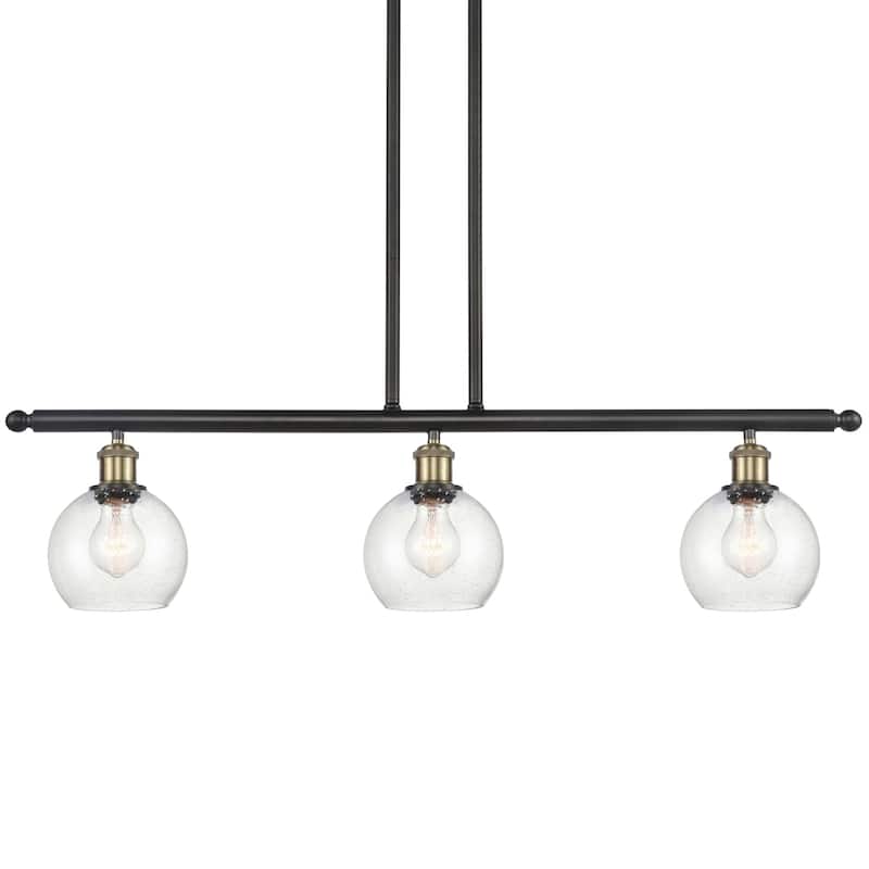 Innovations Lighting 516-3I-10-36 Athens Linear Athens 3 Light 36" - Black Antique Brass / Seedy