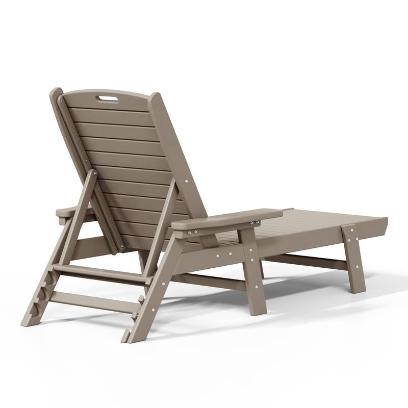 Laguna Hdpe All Weather Outdoor Patio Pool Reclining Chaise Lounge (Set Of 2)