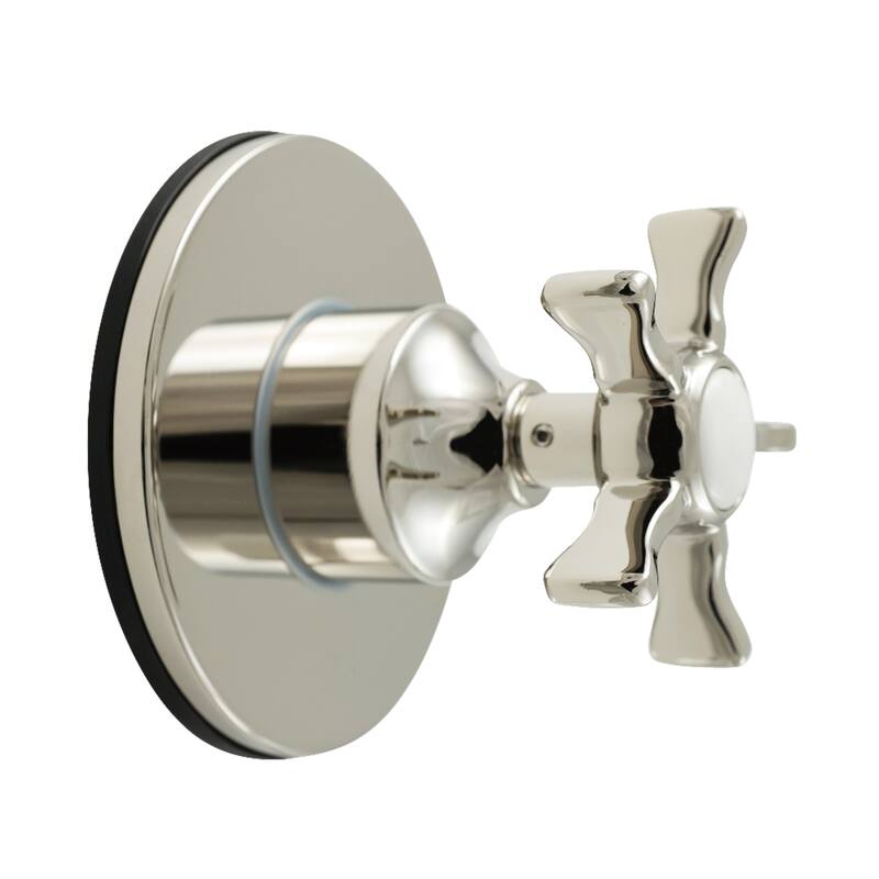 Hamilton Single-Handle Three-Way Diverter Valve with Round Trim Kit - Polished Nickel