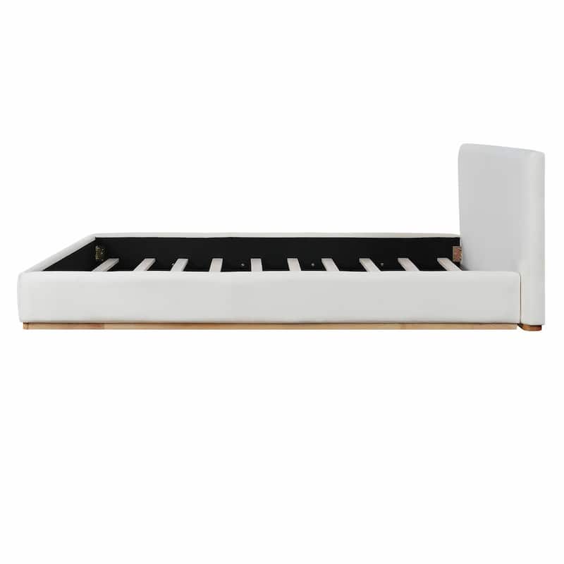 Elegant Upholstered Bed with Solid Wood Frame - Unlock a New Level of Comfort