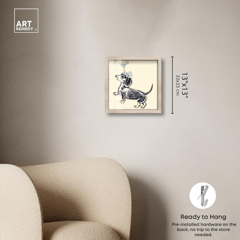 Martini Pup I Shadowbox by Art Remedy