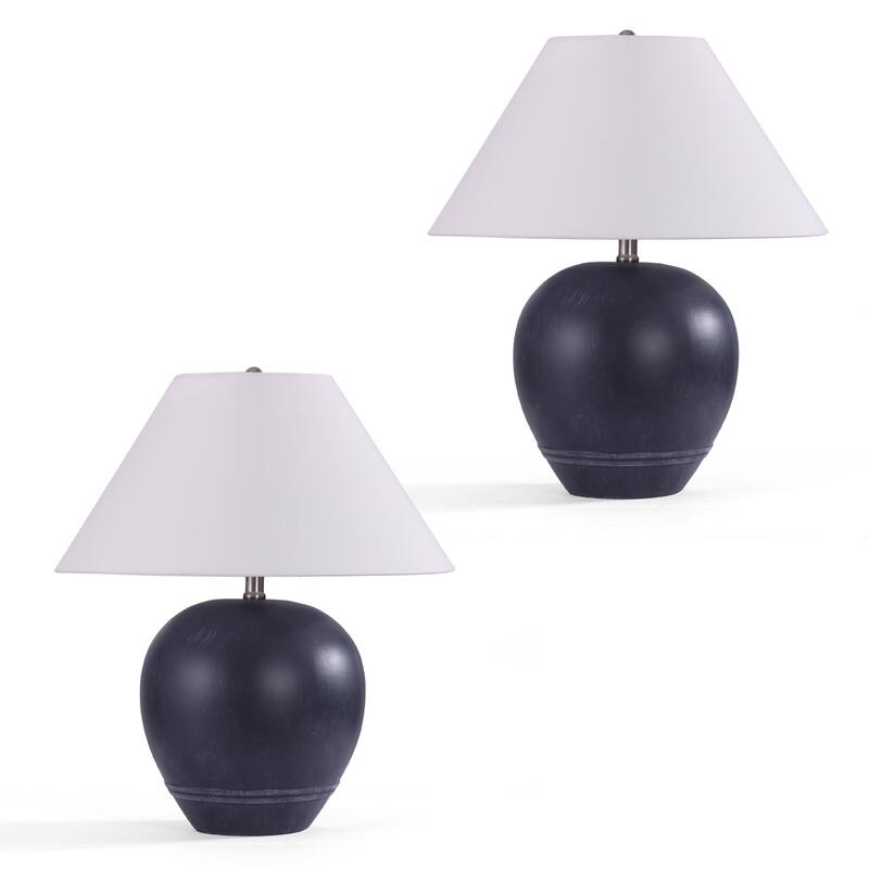 Ceramic Table Lamp with Linen Shade