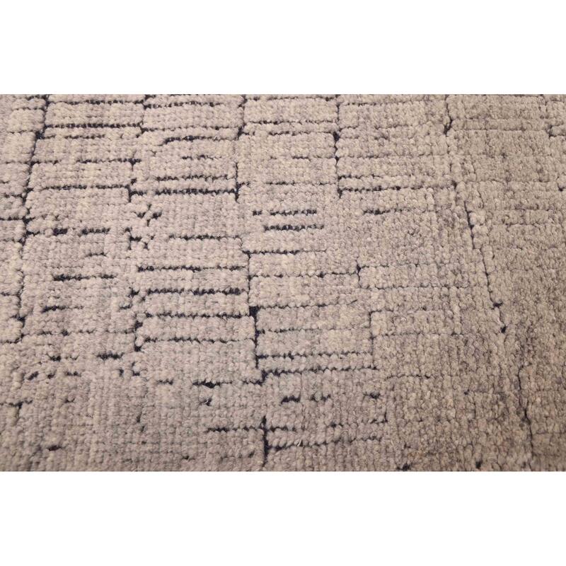 ECARPETGALLERY Hand-knotted Tangier Light Grey Wool Rug - 5'1 x 8'3