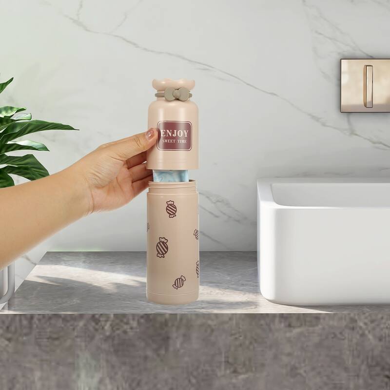 Toothbrush Travel Case, Plastic, Lightweight Traveling Toothbrush Holders Case, for Travel Business, 8.86"x2.44" - Pink