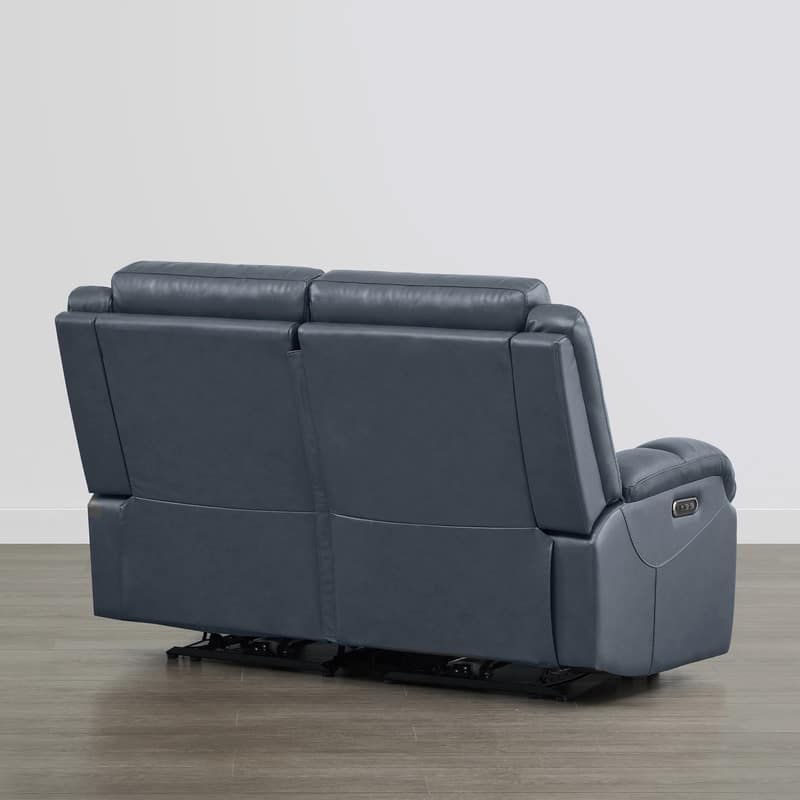 Spruce & Spring Hadlee Genuine leather Reclining Sofa with Multi-Function Console.